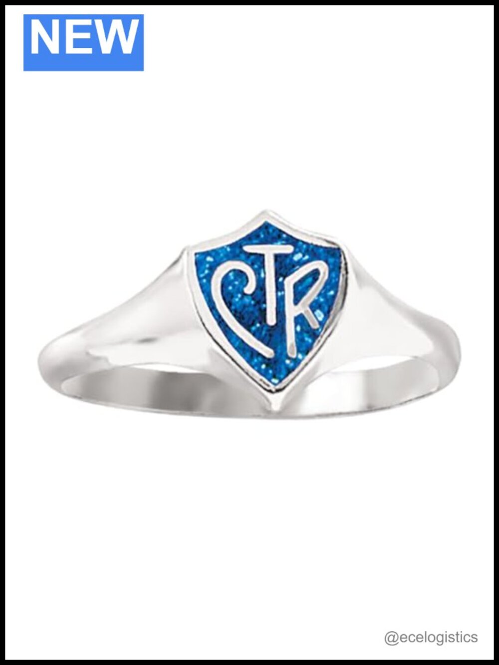 Sterling Silver CTR Ring Faith Band Prong Setting LDS Christian Gift